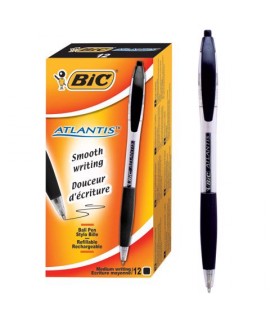 PENNA SFERA BIC ATLANTIS CLIC NERO 12PZ