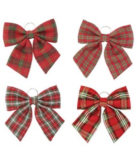 FIOCCO TESSUTO TARTAN NATALE CM34X108616
