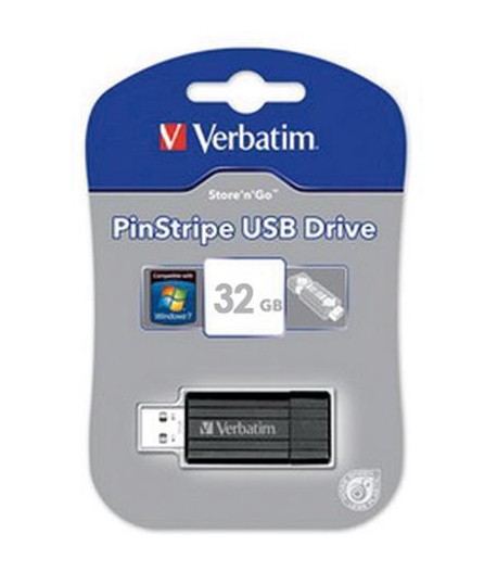PENDRIVE USB VERBATIM PINSTRIPE 32GB