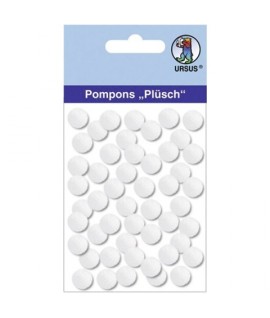 POMPON PLUSH DIAM.10 MM BIANCO 65PZ