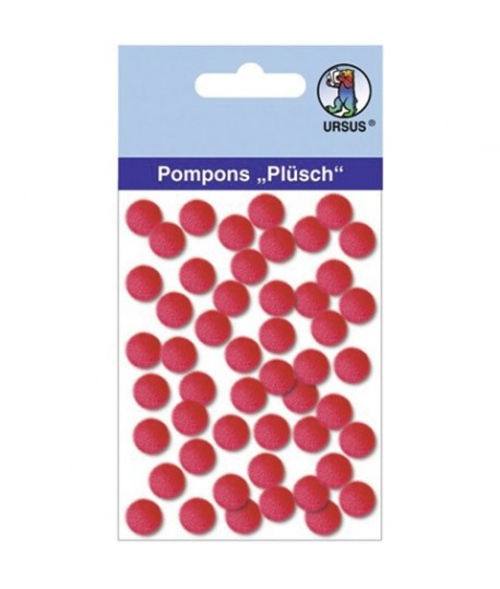 POMPON PLUSH DIAM.10 MM ROSSO 65PZ