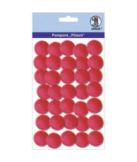 POMPON PLUSH DIAM.25 MM ROSSO 35PZ