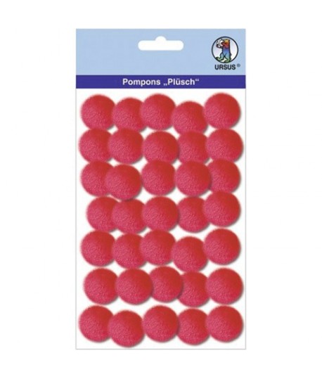 POMPON PLUSH DIAM.25 MM ROSSO 35PZ