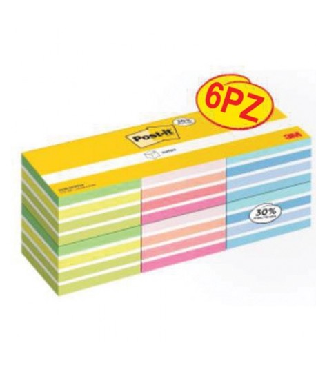 OFFERTA 6 CUBI POST-IT 3M 2028 AQUARELLE