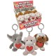 P/CHIAVI PELUCHE ANIMALI 7664 C/CUORE