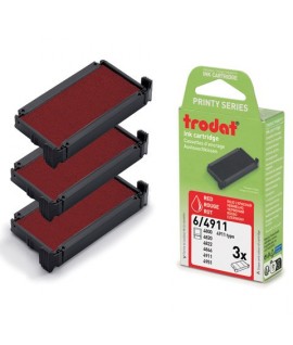 TAMPONCINO RIC. TRODAT 6/4911 ROSSO 3PZ