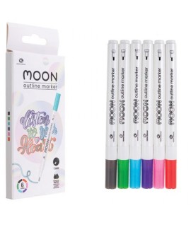 PENNARELLI OUTLINE MOON 6 COLORI