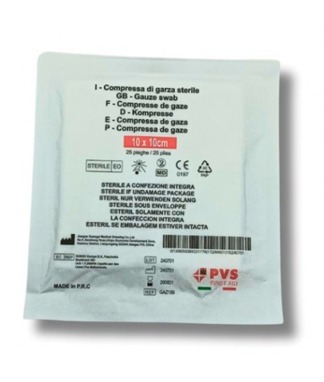GARZA IDROFILA STERILCOMPR. CM10X10 25PZ