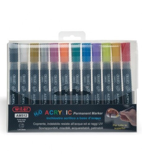 PENNARELLI ACRILICI WILER 12PZ. ASSORT.