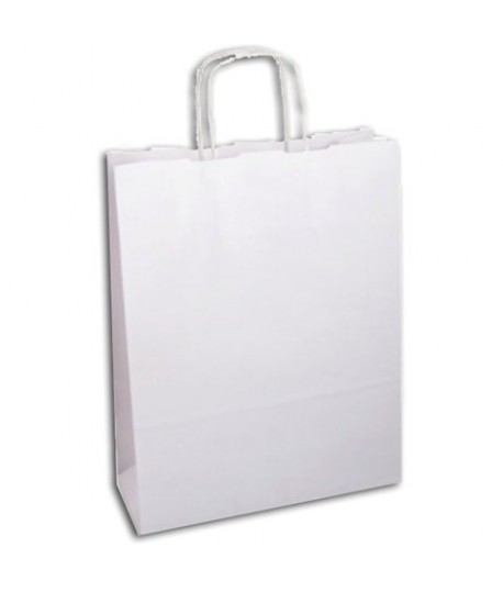 BORSETTA CARTA C/MANICI CM46*49 BIANCA