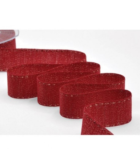 NASTRO RUSTICO LAME'F11/40 36MM ROSSO 20