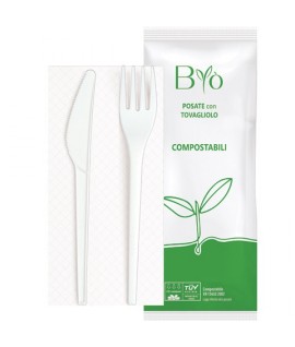 BIS POSATE CPLA COMPOST.+TOVAG.BYO 100PZ