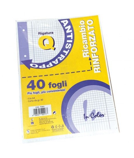 RICAMBIO RINFORZATO IN A4 80G 40FF Q