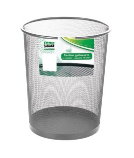 CESTINO IN RETE ROTONDO 19L H.35 ARGENTO