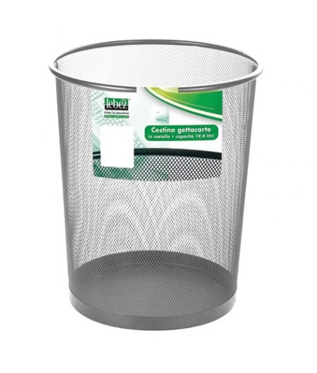 CESTINO IN RETE ROTONDO 19L H.35 ARGENTO