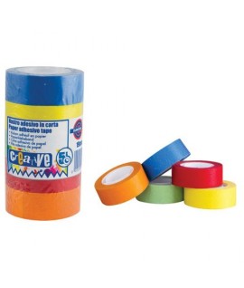 ADESIVO CREATIVE MULTICOLOR MM19*10MT 5P