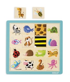 GOULA 53042 PUZZLE LEGNO TESSERE ANIMALI