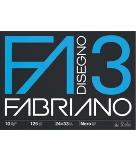 ALBUM FABRIANO F3 24X33 GR125 FF10 NERO
