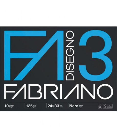 ALBUM FABRIANO F3 24X33 GR125 FF10 NERO