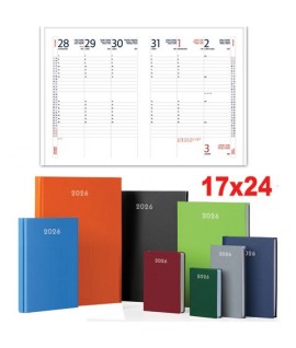 AGENDA SETTIM.17X24 CB SD BULK 7157BK