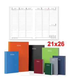 AGENDA SETTIM.21X26 CB SD BULK 7158BK