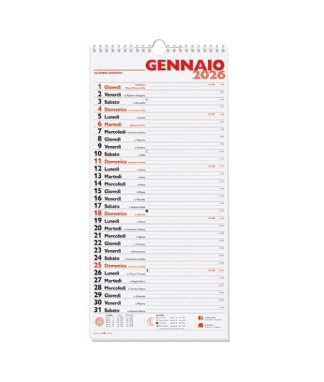 CALENDARIO OLANDESE 17X33 CO001