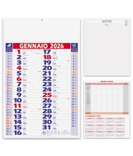 CALENDARIO OLANDESE 29X47 ROS/BL PA620RO