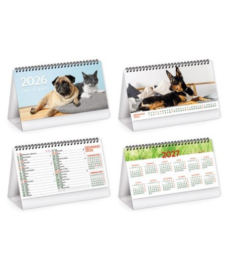 CALENDARIO TAVOLO 19X14 CANI/GATTI PA403