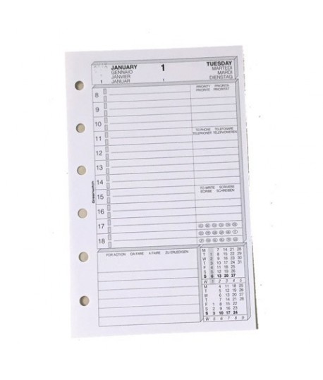 RICAMBIO ORGANIZER GIORNALIERO 7,7*12,7