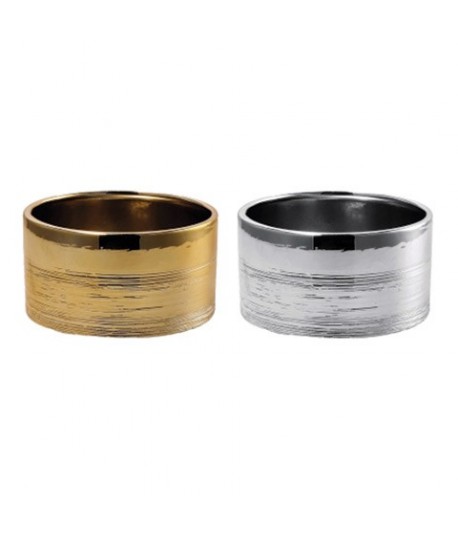 VASO CERAMICA ORO/ARGENTO D17X9H 103505