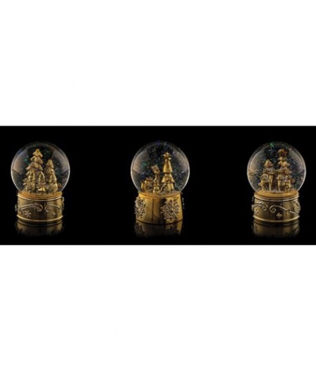 GLOBO VETRO NATALE ORO D8X11H 108507