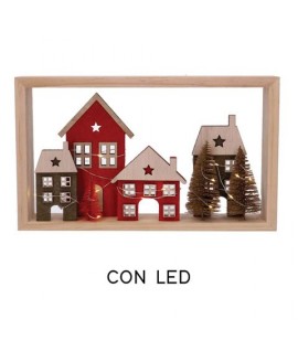 CASETTA LEGNO +LED ROSSO 30X5X18H 639176