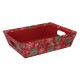 CESTA ROSSO FIOCCHI NEVE 38X27X7 938185