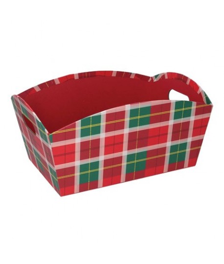 CESTA ROSSO SCOZZESE 30X22X15 938485