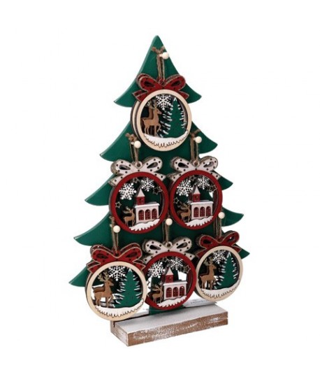 ALBERO LEGNO C/12 ADDOBBI 29X42H 639027