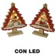 ALBERO LED LEGNO ROSSO CM14X5X16H 631396