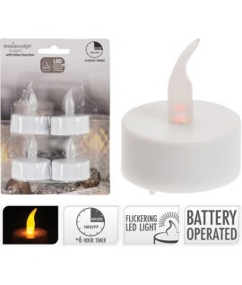 CANDELE LED TLIGHT 38MM BIA 4PZ AX599140