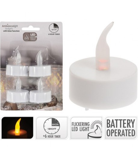 CANDELE LED TLIGHT 38MM BIA 4PZ AX599140