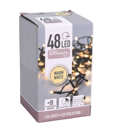 LUCI BIANCHE 48L CA BAT TIMER ES 9810120