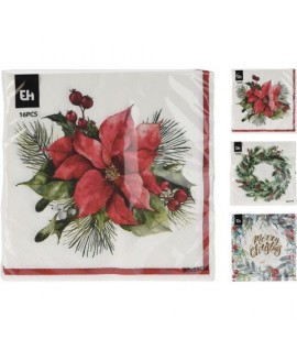 TOVAGLIOLI NATALE 3V 33X33 16PZ 60250047