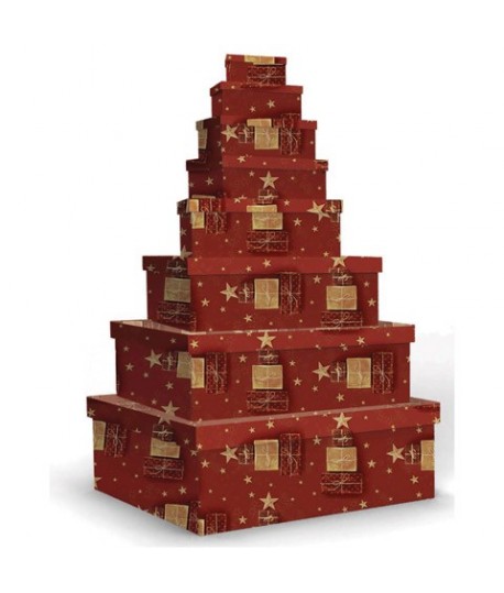 SET SCATOLE MARPIMAR ROSSO REG.XMAS 8PZ