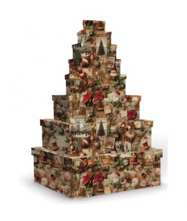 SET SCATOLE MARPIMAR NATALE VINTAGE 8PZ