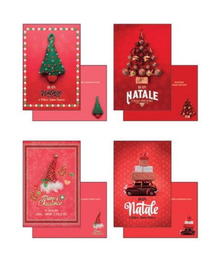 BIGLIETTI BN ROSSI DEC 12X17 ABNCE12/12