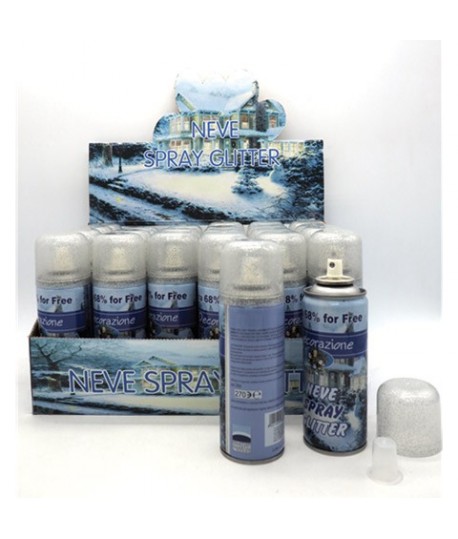 BOMBOLETTA SPRAY NEVE GLITTER ML250 CREA