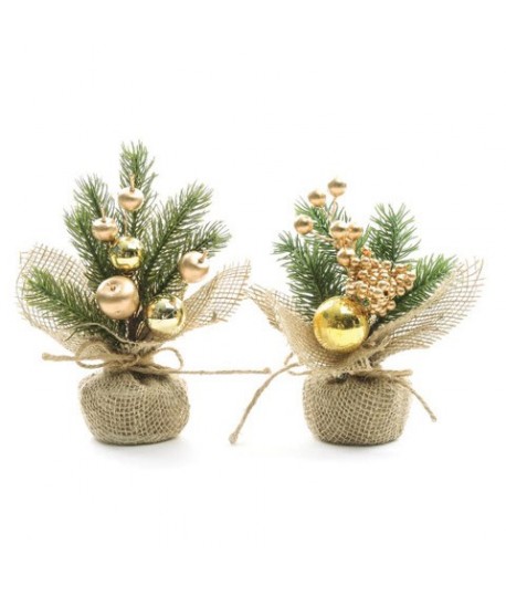 BOUQUET NATALE BASE JUTA D13X20H 50168