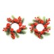 CORONA NATALE DECOR.ROSSE D24X6H 50045