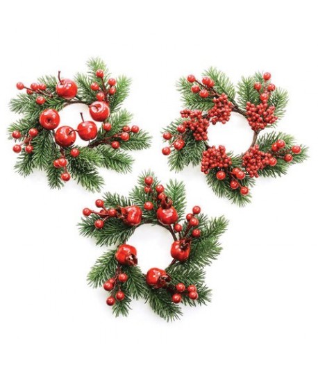 CORONA NATALE DECOR.ROS/VER.D23 50014