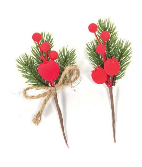 PICK NATALIZIO FLOCCATO ROSSO CM15 57511