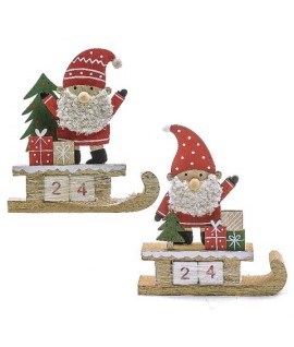 CALENDARIO AVVENTO LEGNO BABBO 17H 63595