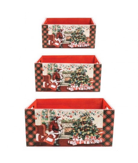 CASETTE LEGNO NATALE 3PZ 15/13/11H 76991